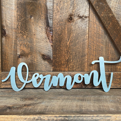 Vermont-Inspired Metal Wall Art: Crafted from Recycled Materials