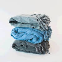 Embrace Cozy Versatility: Vermont Outfitters Large Stonewashed Denim Blanket