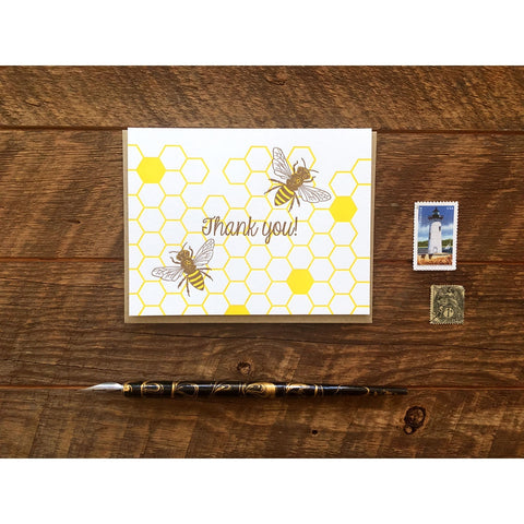 Honey bee thank you card